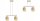 Pendelleuchte Metall Beige Gold 2-flammig E27 L:40 cm