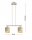 Pendelleuchte Metall Beige Gold 2-flammig E27 L:40 cm