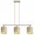 Pendelleuchte Beige Gold Metall E27 L:60 cm 3-flammig