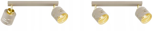 Deckenspot verstellbar Beige E27 L:40 cm dekorativ