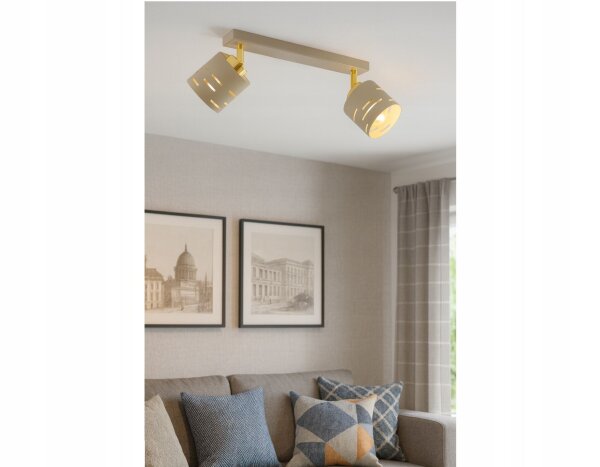 Deckenspot verstellbar Beige E27 L:40 cm dekorativ