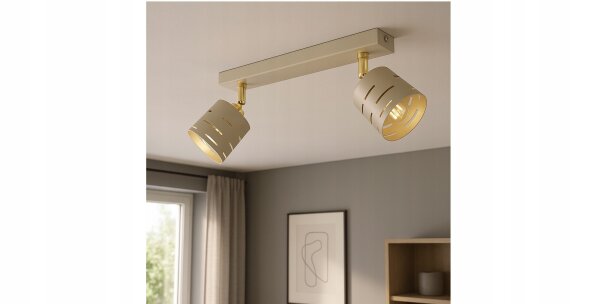 Deckenspot verstellbar Beige E27 L:40 cm dekorativ