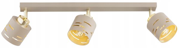 Deckenspot schwenkbar Beige Gold E27 L:60 cm Modern