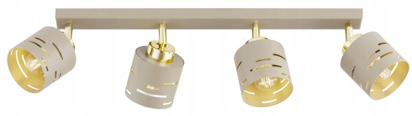 Deckenspot verstellbar Beige Gold E27 L:60 cm Modern