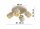 Deckenspot schwenkbar Beige Gold E27 B:30 cm dekorativ