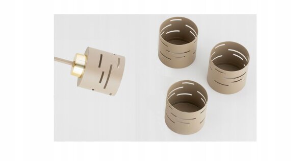 Deckenleuchte 3-flammig Beige Gold E27 L:45 cm Modern