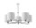 Deckenlampe Grau Chrom Wei&szlig; &Oslash;72cm 5x E27 Esszimmer
