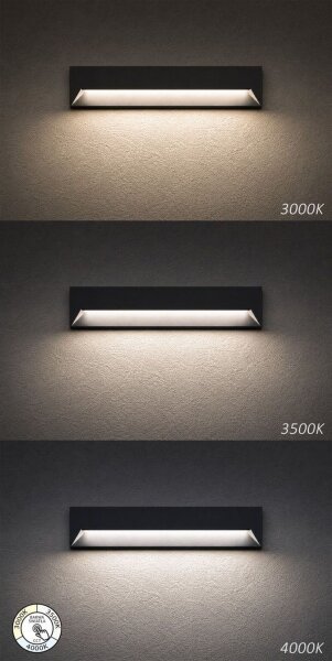 LED Außenlampe Aluminium IP65 3000/3500/4000 K B:32 cm