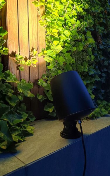 LED Bodenstrahler flexibel Aluminium IP65 4000K Schwarz
