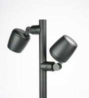 Wegeleuchte Aluminium Schwarz 100 cm GU10 IP65 flexibel