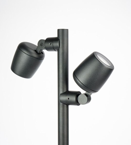 Wegeleuchte Alu Schwarz verstellbar 70 cm GU10 IP65