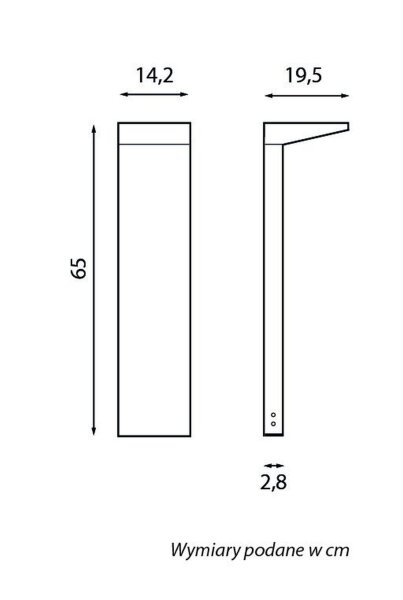 LED Wegeleuchte Aluminium IP65 65 cm 4000 K Schwarz