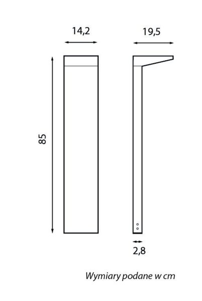 LED Wegeleuchte Alu Schwarz IP65 85 cm 4000 K 1070 lm
