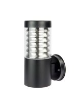 Außenwandleuchte Edelstahl Schwarz H:26,5 cm IP44 E27