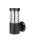 Außenwandleuchte Edelstahl Schwarz H:26,5 cm IP44 E27