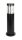 Pollerleuchte Edelstahl Schwarz E27 IP44 50 cm niedrig