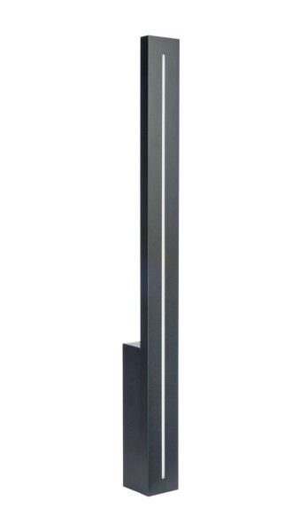 LED Außenlampe Wand Schwarz H:61 cm IP65 4000 K Schwarz