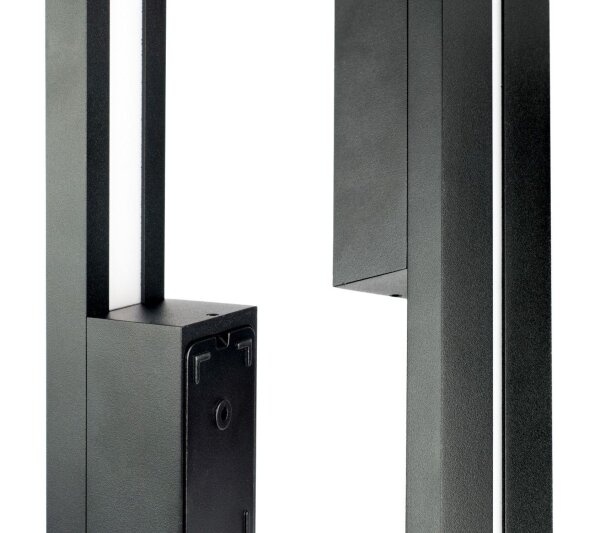 LED Wandleuchte Schwarz Aluminium IP65 4000 K H:101 cm