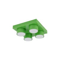 Deckenleuchte blendarm 4-flammig Gr&uuml;n GX53 B:23,5 cm