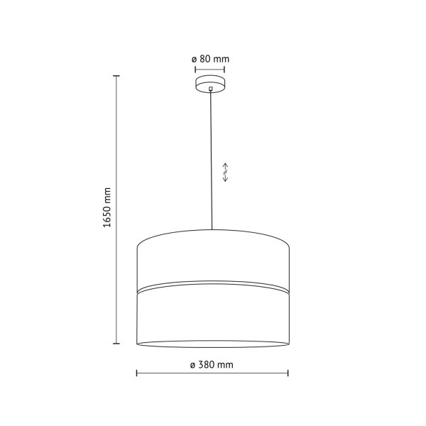 Pendelleuchte Bast Metall Sandfarben E27 Ø38 cm rund