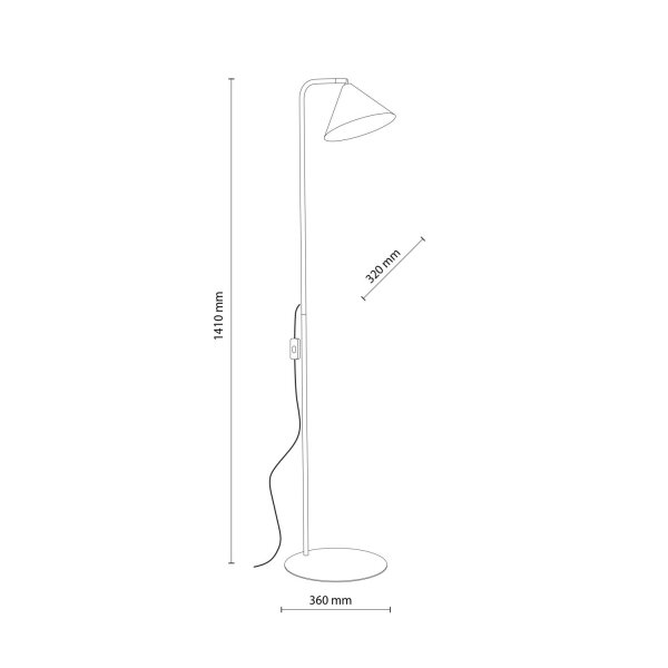 Stehleuchte flexibel Metall Grün E14 H:141 cm wohnlich