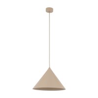 Pendelleuchte Metall Sandfarben Kegel E27 &Oslash;33,5 cm rund