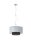 Suspension Blanc Tissu Verre Salle &agrave; manger Lampe