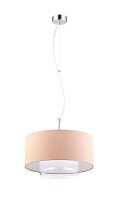 H&auml;ngeleuchte Beige Glas Stoff VERRONA Esszimmer