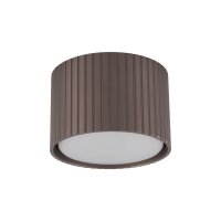 Deckenspot Aluminium Braun GX53 rund &Oslash;8,4 cm 3000K