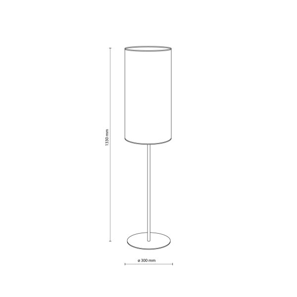 Stehleuchte Stoff Braun rund E27 133 cm klein blendarm