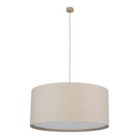 Pendelleuchte 3-flammig Stoff Sandfarben E27 &Oslash;77 cm