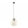 Pendelleuchte Glas Metall Braun Cognac E27 Ø25 cm rund