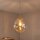 Pendelleuchte Glas Metall Sandfarben Cognac E27 Ø25 cm