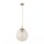 Pendelleuchte Glas Metall Sandfarben Cognac E27 Ø25 cm