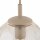 Pendelleuchte Glas Metall Sandfarben Cognac E27 Ø25 cm