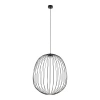 Pendelleuchte Schwarz Metall GX53 &Oslash;50 cm Drahtschirm