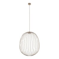Pendelleuchte Metall Sandfarben GX53 &Oslash;50 cm Drahtschirm
