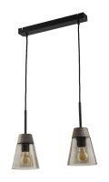 Lampe &agrave; suspendre fum&eacute;e verre ARAVAE table...