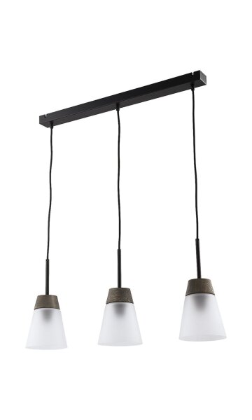Hängeleuchte Glas Schirm 3xE27 ARAVAE Bar Lampe