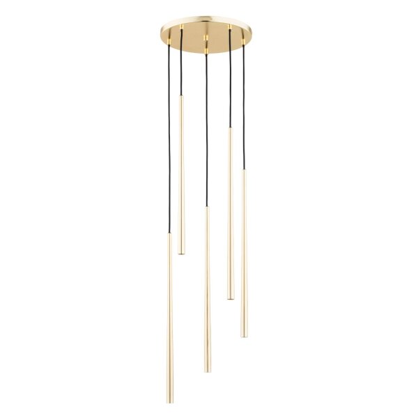 Hängelampe blendarm 5-flammig Gold G9 L:30 cm Modern