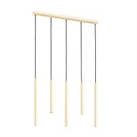 Hängelampe 5-flammig Gold G9 L:60 cm Modern Zylinder