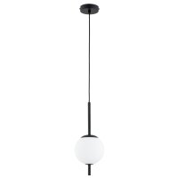 Hängelampe blendarm Glas Schwarz E14 L:15 cm Modern