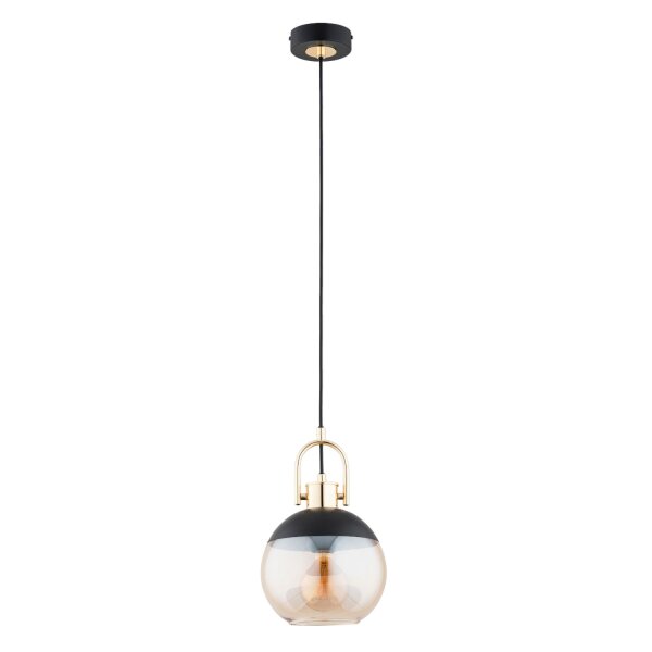 Hängelampe Glas Bernstein E27 L:20 cm Modern wohnlich