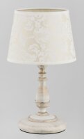 Tischlampe Stoff Weiß E14 H:35 cm wohnlich dekorativ