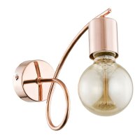 Wandleuchte Metall Kupfer E27 B:8 cm Modern gemütlich