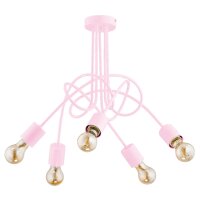 Deckenleuchte Kinder 5-flammig Rosa E27 B:50 cm Mädchen