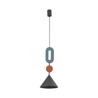 Pendelleuchte Blau Terrakotta Graphit GU10 Ø20,5 cm