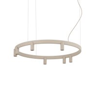 Pendelleuchte Beige GU10 &Oslash;80 cm Modern dekorativ rund