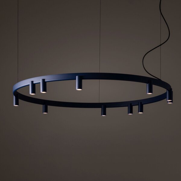 Pendelleuchte Marineblau Aluminium GU10 + LED Ø116 cm rund
