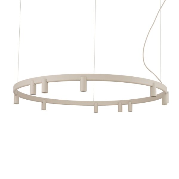 Pendelleuchte Beige Aluminium GU10 + LED rund Ø116 cm Modern